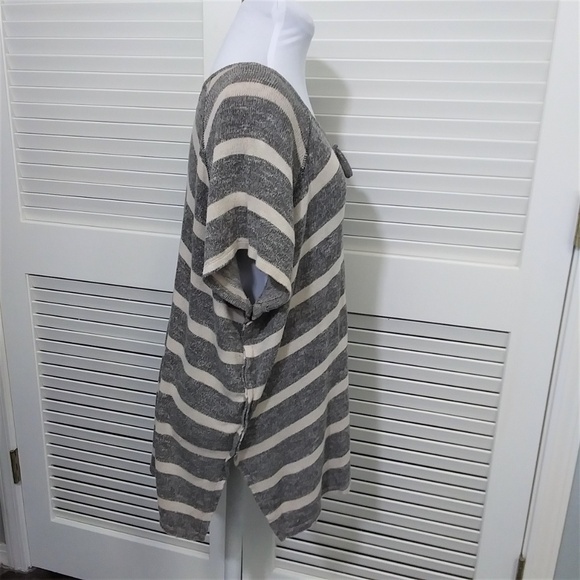 Charming Charlie Sweater Top Gray Short Sleeved Oversize Pullover Size Small - Picture 8 of 8